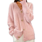 Women's Button Front Cardigan – Knit Cardigan Sweater – Lena