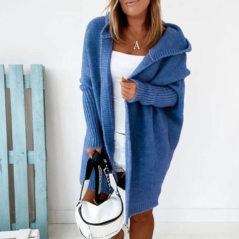 Women's Oversized Batwing Cardigan – Relaxed Open Front Cardigan