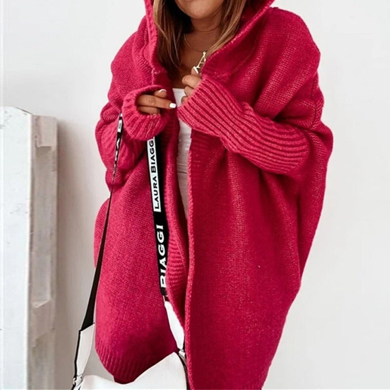 Women's Oversized Batwing Cardigan – Relaxed Open Front Cardigan