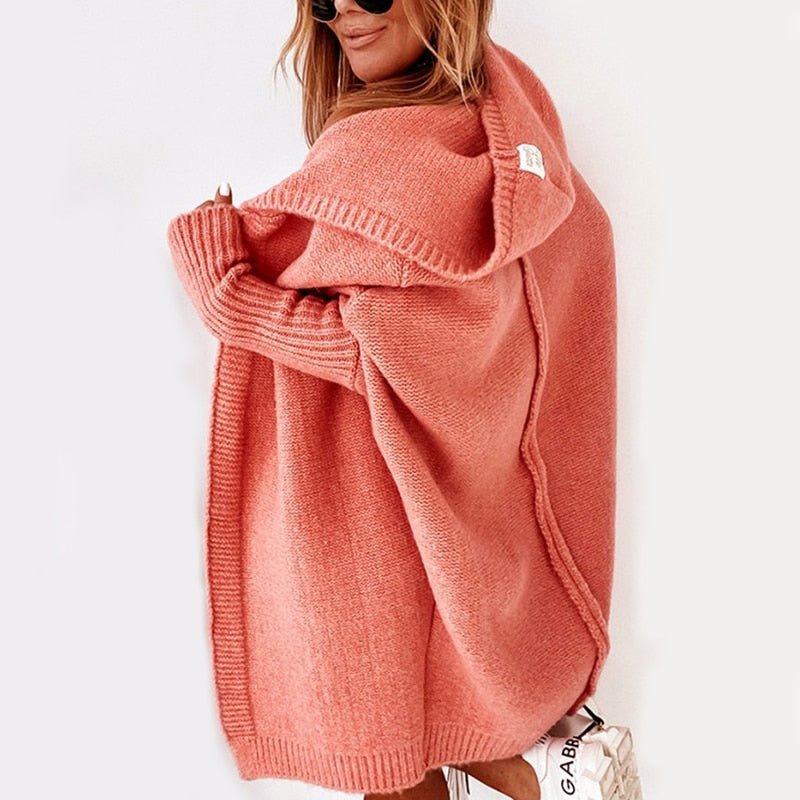 Women's Oversized Batwing Cardigan – Relaxed Open Front Cardigan