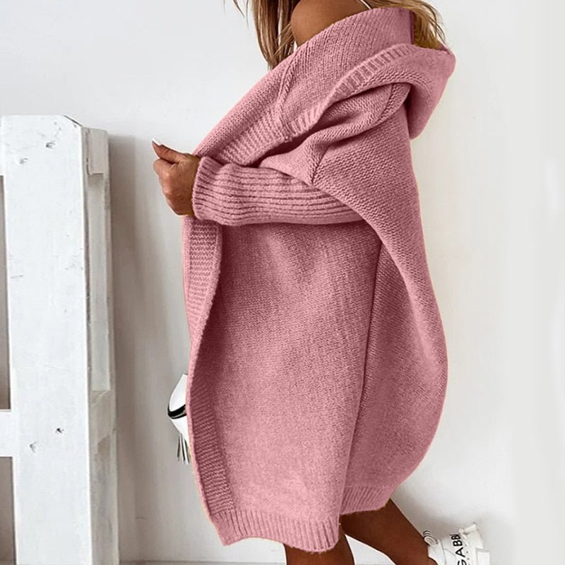 Women's Oversized Batwing Cardigan – Relaxed Open Front Cardigan