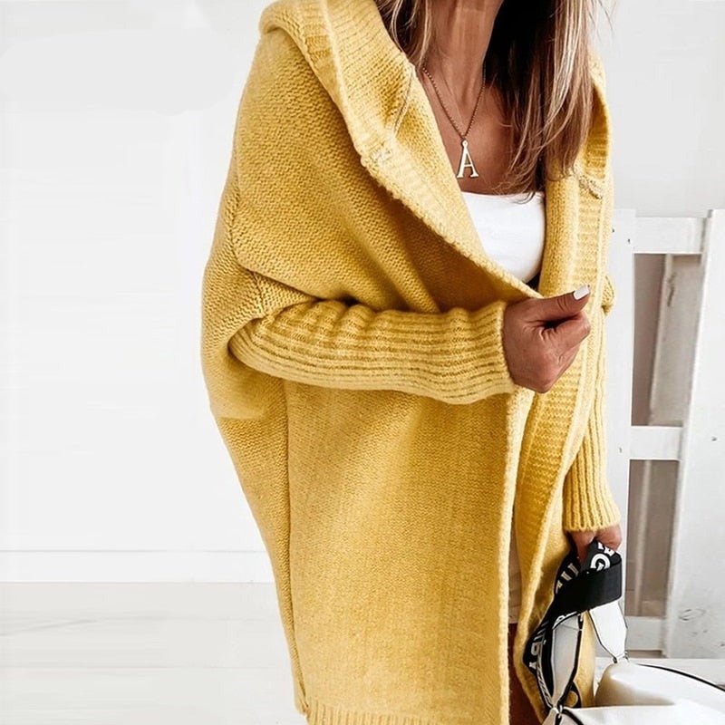 Women's Oversized Batwing Cardigan – Relaxed Open Front Cardigan