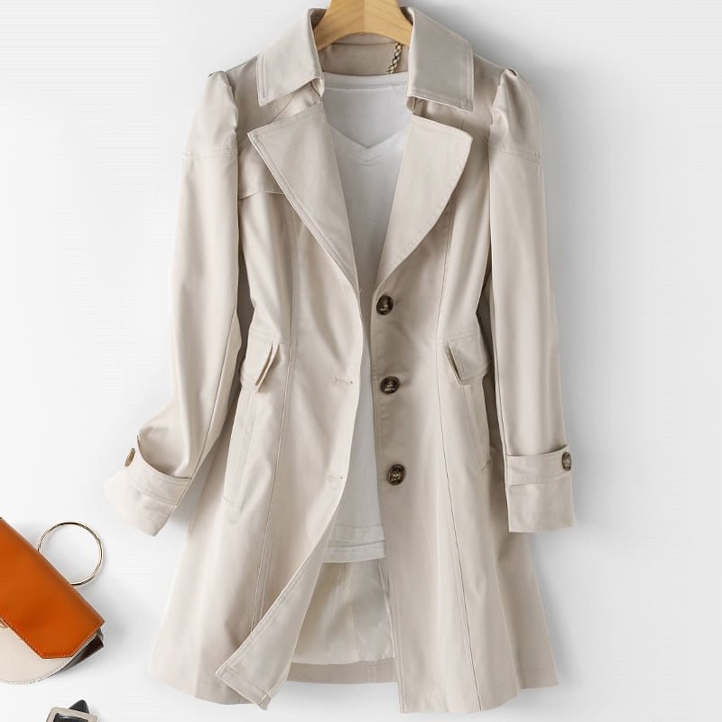 Women's Classic Trench Coat – Tailored Lightweight Longline Coat