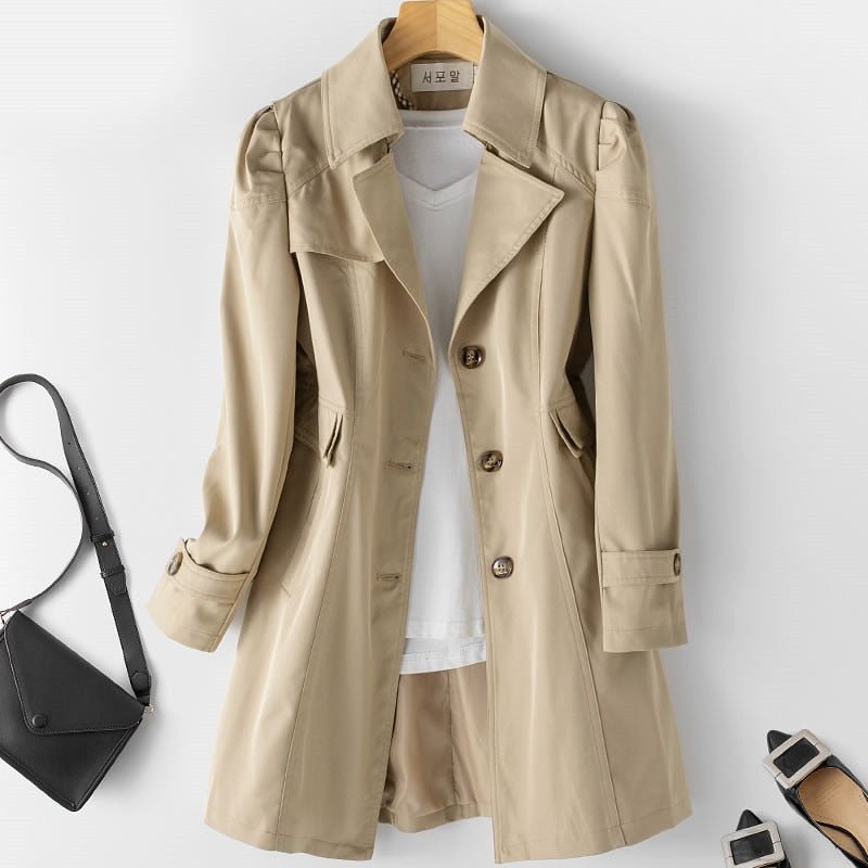 Women's Classic Trench Coat – Tailored Lightweight Longline Coat