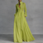 Women's Flowy Maxi Dress – V-Neck Summer Occasion Dress
