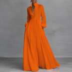Women's Flowy Maxi Dress – V-Neck Summer Occasion Dress