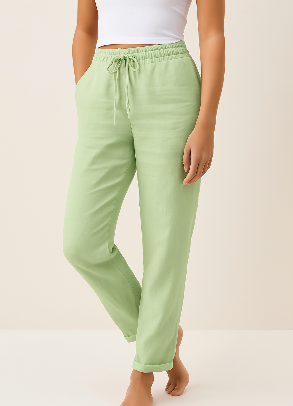 Women's Straight Leg Trousers – High Waist Tailored Everyday Pants