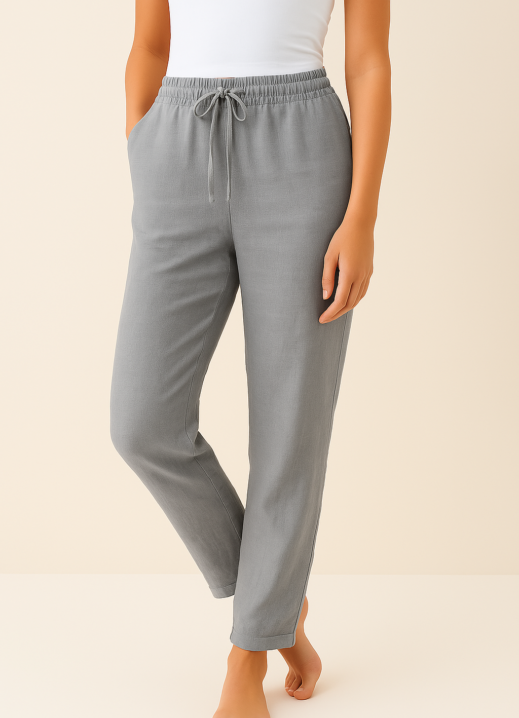 Women's Straight Leg Trousers – High Waist Tailored Everyday Pants