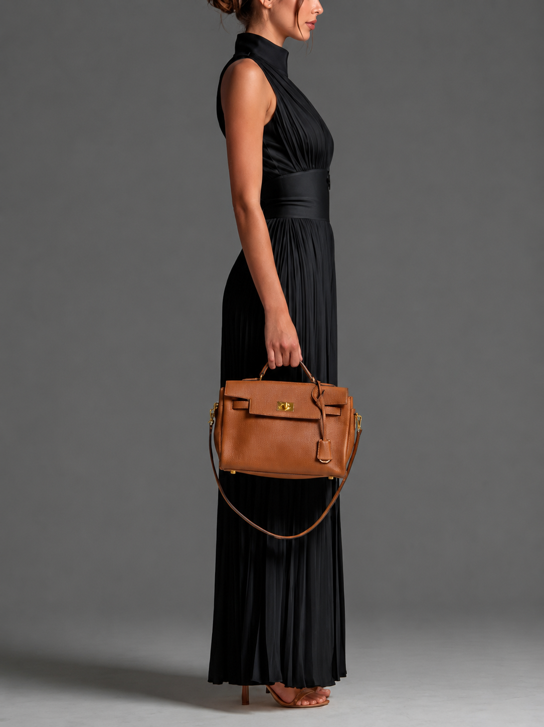 Women's Halter Wide Leg Jumpsuit – Defined Waist Formal Occasion Jumpsuit