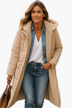 Margaret | Long Winter Coat with Zipper
