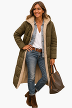 Margaret | Long Winter Coat with Zipper
