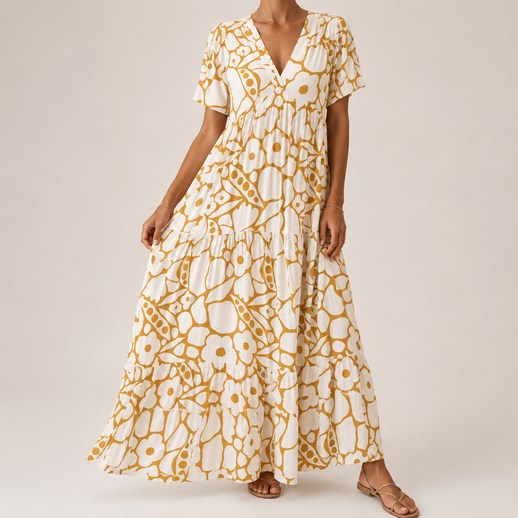 Women's Boho Printed Dress – Flowy Relaxed Summer Dress
