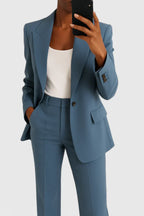 Women's Tailored Blazer Set – Office Pants Set – Delaney