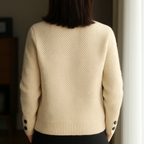 Women's Utility Pocket Cardigan – Textured Button Knit Sweater