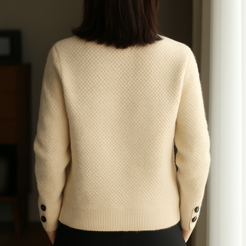 Women's Utility Pocket Cardigan – Textured Button Knit Sweater