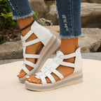 Women's Platform Wedge Sandals – Rhinestone Dress Sandals