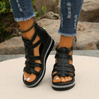 Women's Platform Wedge Sandals – Rhinestone Dress Sandals