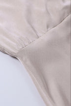Women's Side Slit Evening Dress – Satin Occasion Dress