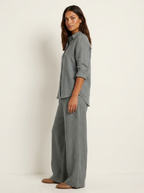 Women's Wide Leg Lounge Set – Relaxed Two-Piece Set