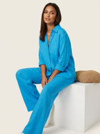 Women's Wide Leg Lounge Set – Relaxed Two-Piece Set