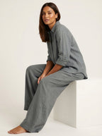 Women's Wide Leg Lounge Set – Relaxed Two-Piece Set