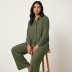 Women's Wide Leg Lounge Set – Relaxed Two-Piece Set