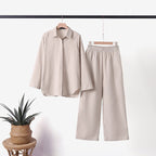 Women's Wide Leg Lounge Set – Relaxed Two-Piece Set