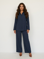Women's Wide Leg Lounge Set – Relaxed Two-Piece Set