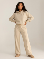 Women's Wide Leg Lounge Set – Hooded Two-Piece Set