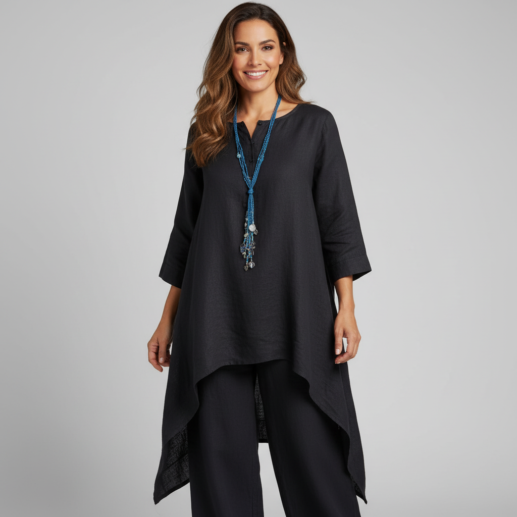 Women's Relaxed Tunic Set – Lounge Two-Piece Set