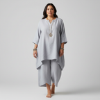 Women's Relaxed Tunic Set – Lounge Two-Piece Set