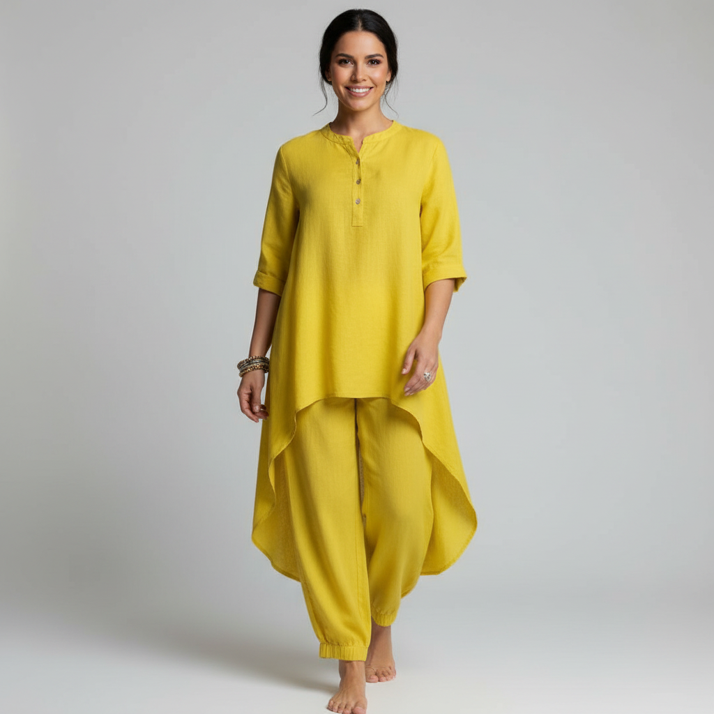 Women's Relaxed Tunic Set – Lounge Two-Piece Set