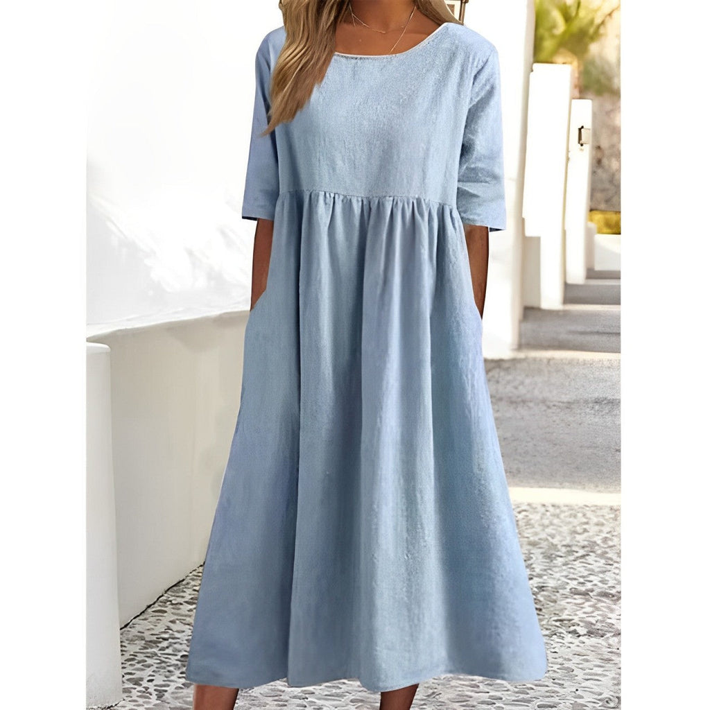 Women's Flowy Midi Dress – Casual Summer Dress