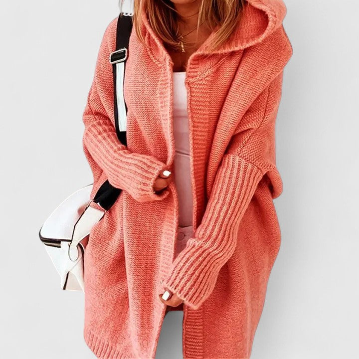 Women's Oversized Longline Cardigan – Relaxed Knee-Length Cardigan