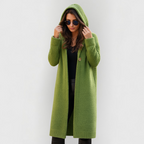 Women's Oversized Longline Cardigan – Relaxed Knee-Length Cardigan