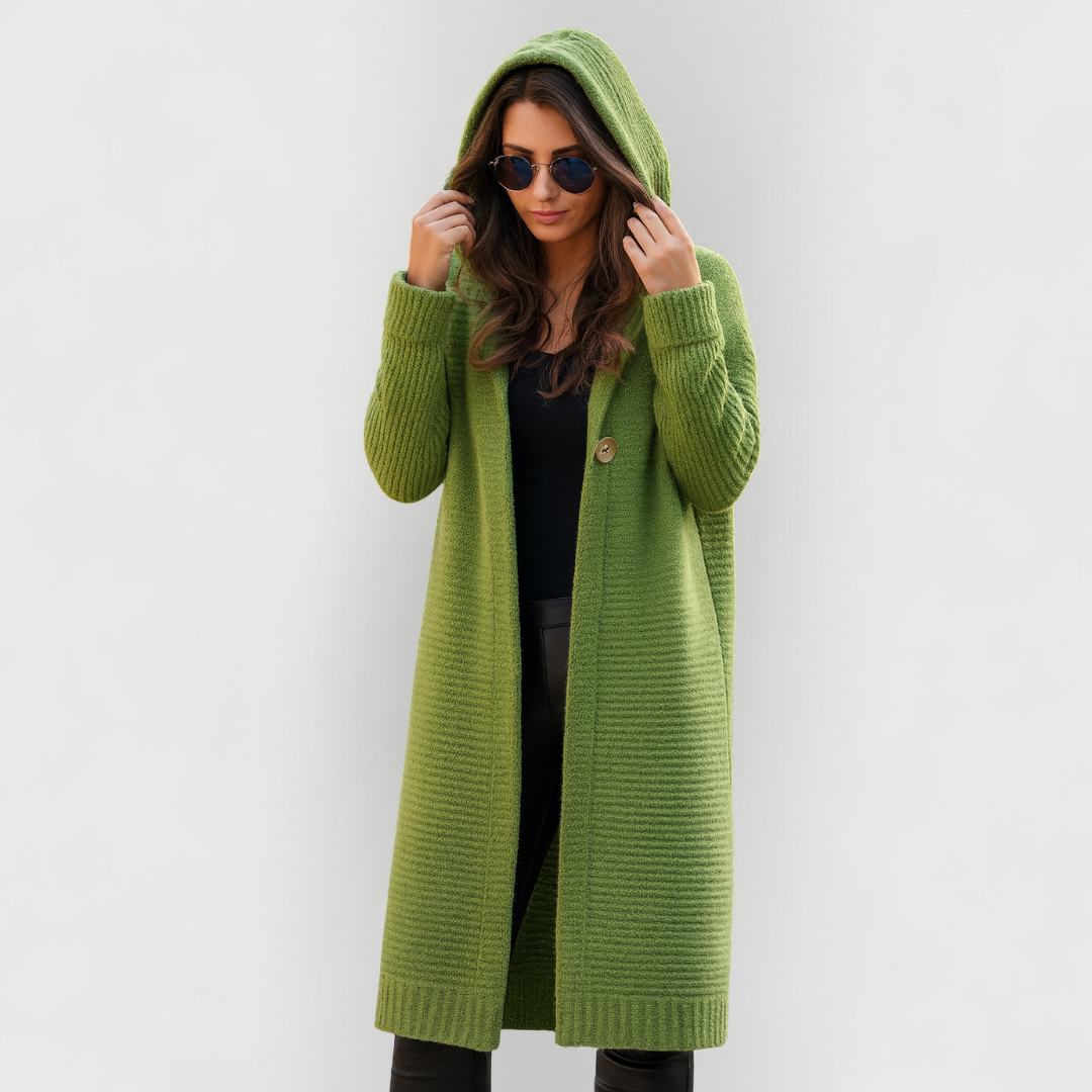 Women's Oversized Longline Cardigan – Relaxed Knee-Length Cardigan