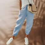 Women's Wide Leg Linen Pants – Casual Summer Pants