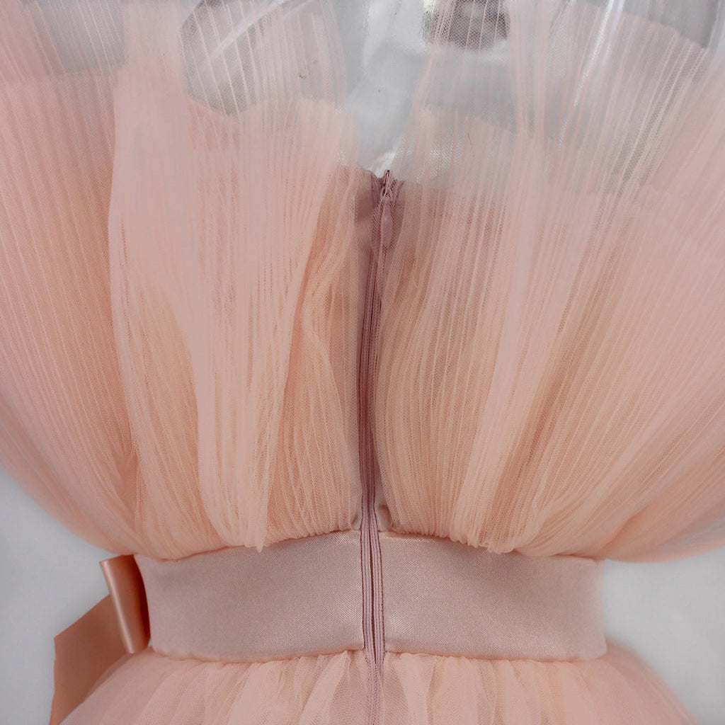 Women's Layered Tulle Party Dress – Festive Evening Occasion Dress
