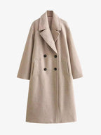 Women's Long Trench Coat – Tailored Button Front Overcoat