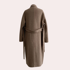 Women's Long Double-Breasted Coat – Oversized Winter Overcoat