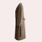 Women's Long Double-Breasted Coat – Oversized Winter Overcoat