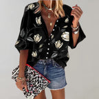 Women's Floral Longline Blouse – Lightweight Summer Print Blouse