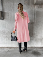 Women's Tailored Long Coat – Double-Breasted Winter Overcoat