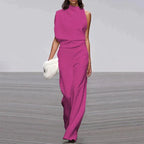 Women's Relaxed Sleeveless Jumpsuit – Flowy Wide Leg Occasion Jumpsuit