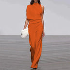 Women's Relaxed Sleeveless Jumpsuit – Flowy Wide Leg Occasion Jumpsuit