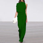 Women's Relaxed Sleeveless Jumpsuit – Flowy Wide Leg Occasion Jumpsuit