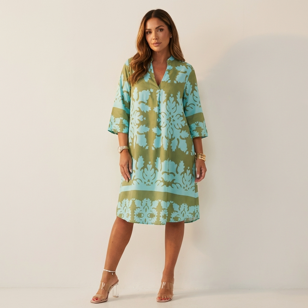 Women's Casual Spring Dress – Flowy Midi Dress