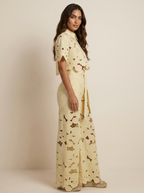 Women's Wide Leg Print Set – Abstract Two-Piece Set