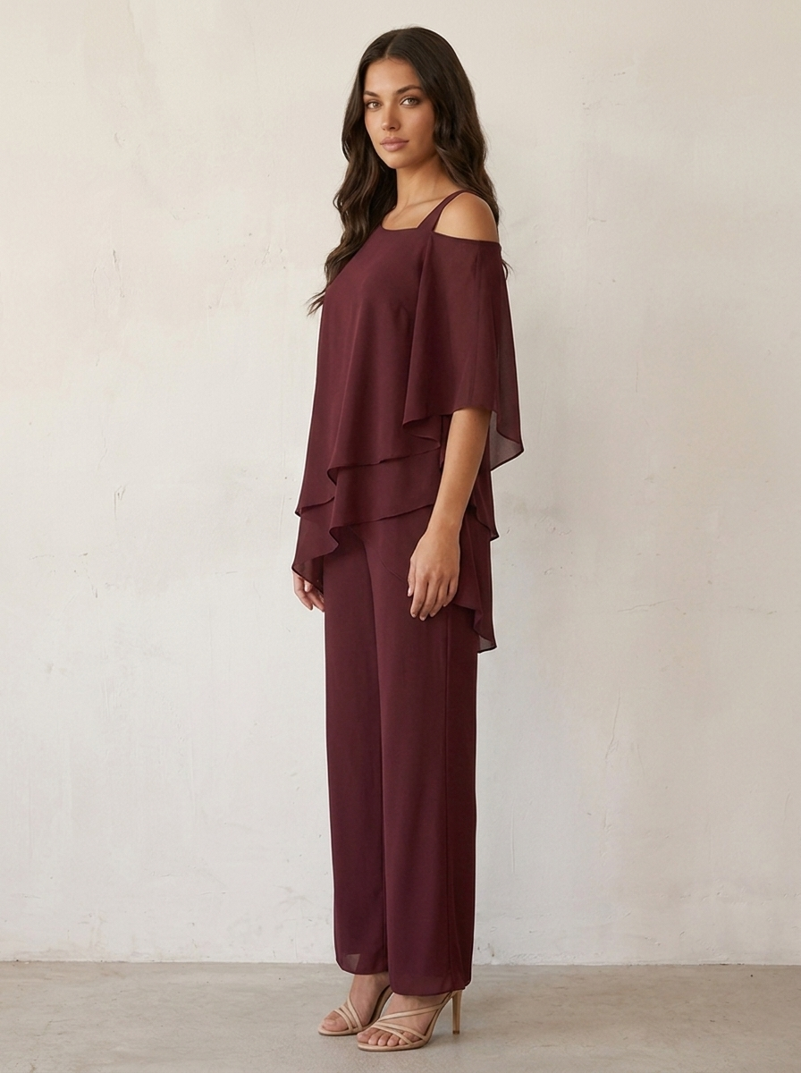 Women's Occasion Two-Piece Set – Flowy Chiffon Set