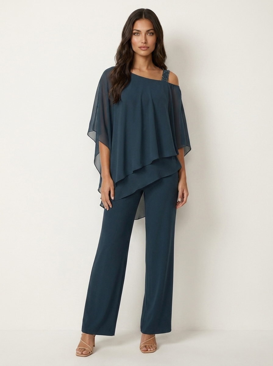 Women's Occasion Two-Piece Set – Flowy Chiffon Set